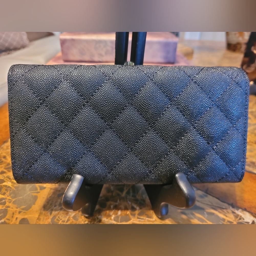 CHANEL Black Caviar Quilted Long Wallet - Picture 3 of 8